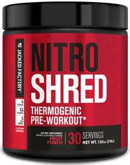 Jacked Factory NITROSURGE Shred bottle front shown for energized workouts