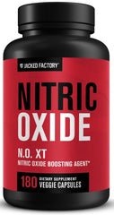 Jacked Factory N.O. XT bottle pour shows easy serving size for powerful gym sessions.