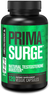 Jacked Factory PRIMASURGE bottle front shows label and energy-boosting potential for workouts.