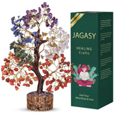 JAGASY Crystals chakra tree life base for serene meditation ambience