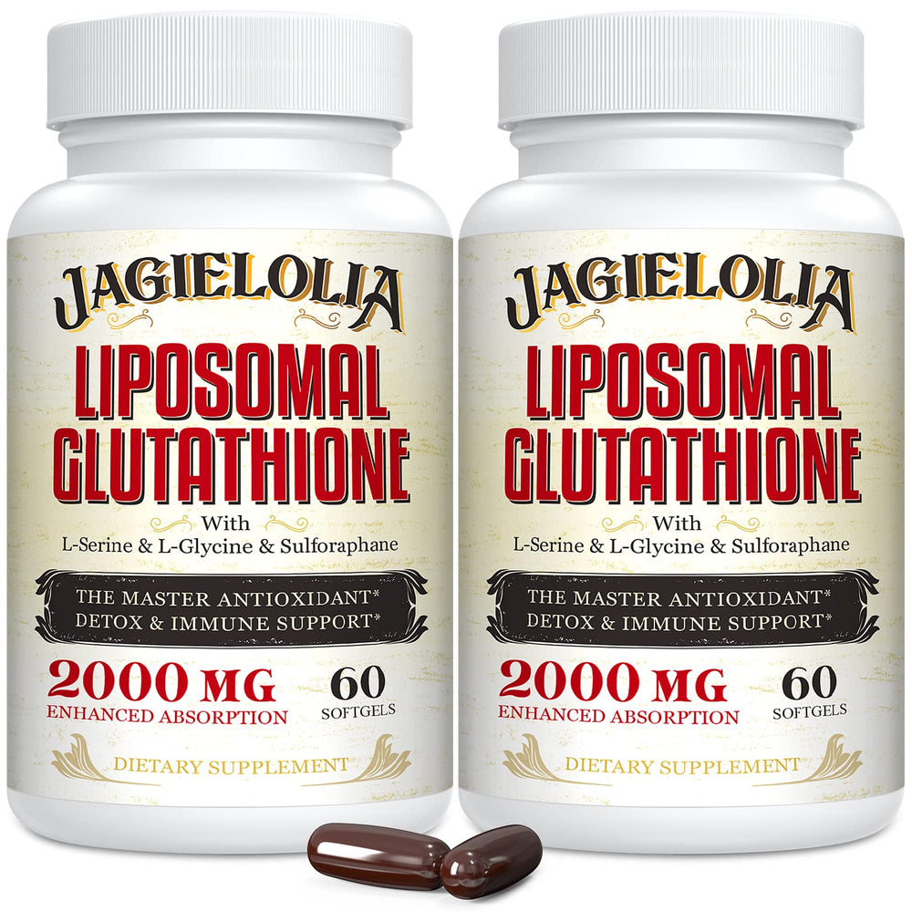 Jagielolia Liposomal Glutathione 2000mg bottle front highlighting antioxidant support