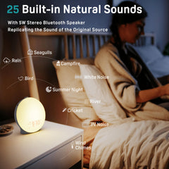 JALL clock showing display and lights for customizable ambience.
