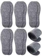 Janmercy wool felt insoles five-pair gray package for daily warmth and rotation