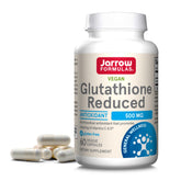 Jarrow Formulas Glutathione Reduced bottle supports daily antioxidant balance.