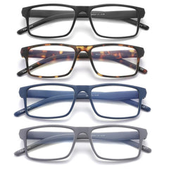 JAWSOCK 4-pack reading glasses, front view for everyday reading.