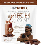 JAYROBB Whey Protein 5lb chocolate front label highlights premium isolate for quick fueling