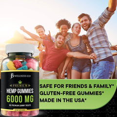 JB Wellness Co hemp gummies side pack shows serving size and ingredients