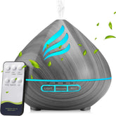 JcrAsZZF diffuser 500ml with remote LED lighting for cozy evenings