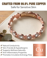Jecanori adjustable fold over clasp on copper bracelet