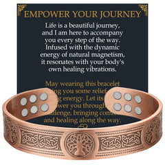 Jecanori copper bracelet close-up with polished finish for daily wear.