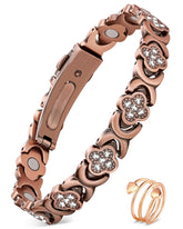 Jecanori copper magnetic bracelet for women, stylish daily wear with hypoallergenic finish.