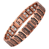 Jecanori pure copper bracelet for men closeup showing hypoallergenic finish