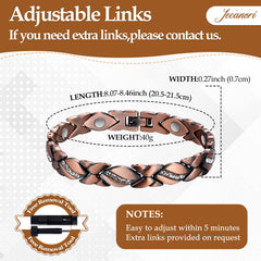 Jecanori ultra magnetic bracelet, 3500 Gauss, versatile day-to-night look.