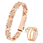 Jeracol copper bracelet for women with pure copper and magnetic design for daily wear.