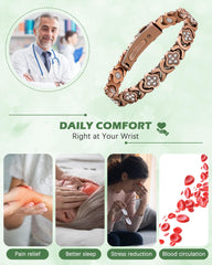 Jeracol upgraded fold-over clasp bracelet, secure all-day wear.