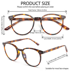 JFXQDR TR90 lightweight, durable-frame in Coco Tortoise for daily wear.
