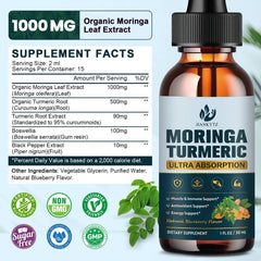 JIANKYTZ Moringa Drops bottle pouring – easy integration into drinks or salads.
