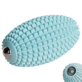 JIEJUNJIE vibrating massage ball blue front view with ergonomic grip for full-body use