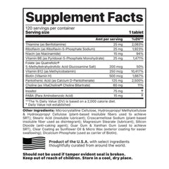 Jigsaw Health Activated B w/SRT bottle back with supplement facts and usage notes.