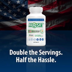 Jigsaw Health MagSRT timed-release capsules illustrating delayed magnesium delivery