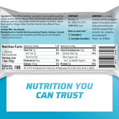 Close-up of Jimmybar chewy-soft protein bar texture highlighting tenderness