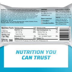 JimmyBar real peanuts highlight authentic flavor and crunch.