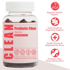 JINMAO Clean Fiber Gummies ingredients panel with prebiotic fiber