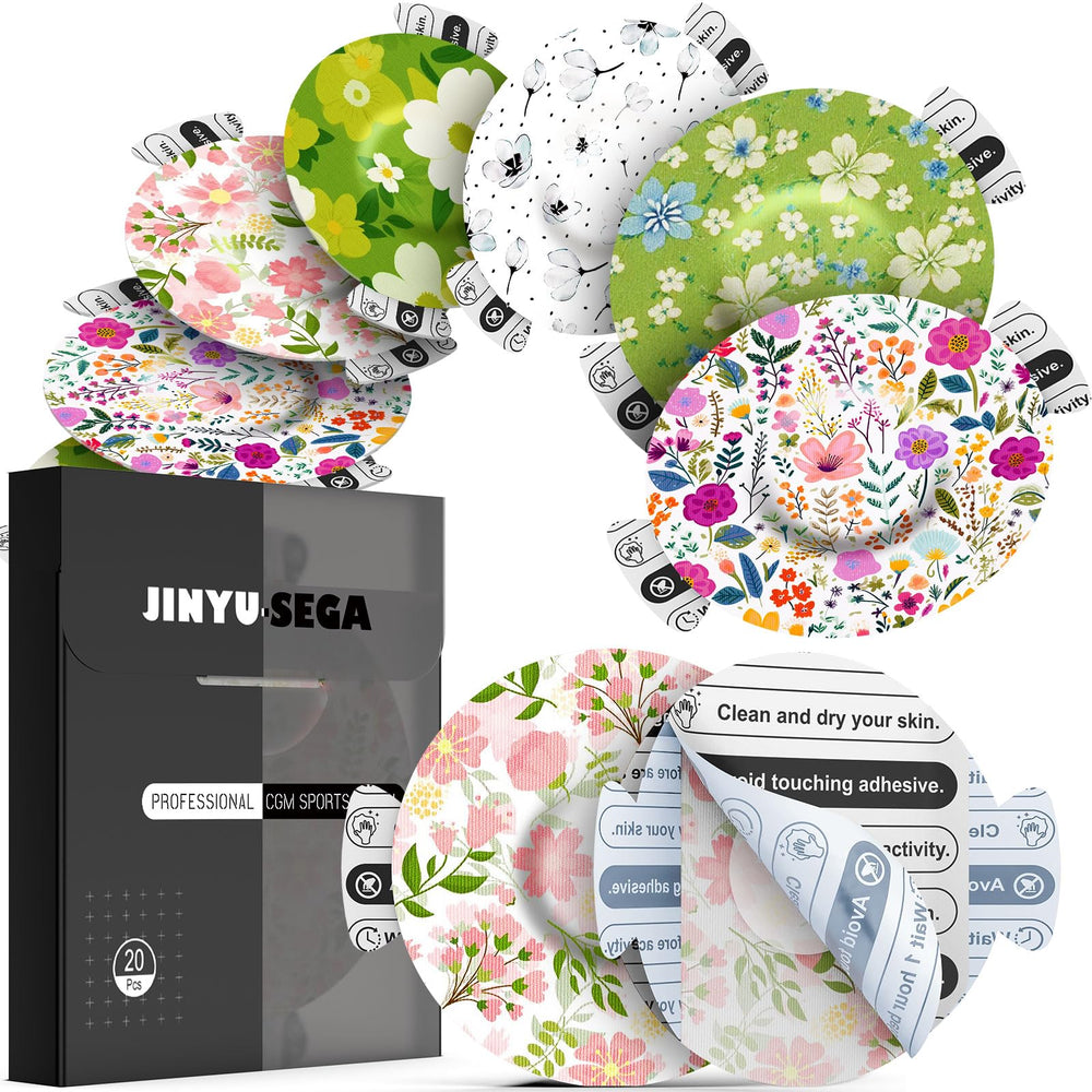 Jinyu-Sega Libre 3 adhesive patch securing CGM sensor on skin