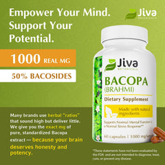 Jiva Botanicals Bacopa packaging front showing label and branding for trust