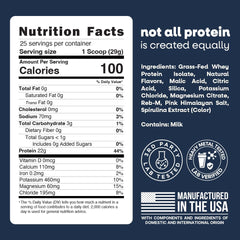 Jive Clear Protein grass-fed whey label highlights clean ingredients.