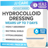 JJ CARE hydrocolloid dressing 4x4 pack for versatile bedsores and blisters
