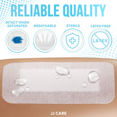 JJ CARE sterile island bandages come individually wrapped for hygiene and convenience.