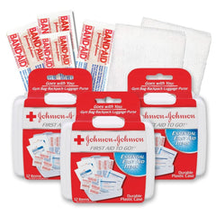 JJ Red Cross estuche de viaje con tres kits de primeros auxilios para auto.