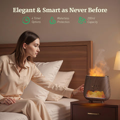 JJNJJN LED glow with 9 colors for relaxing ambience.