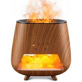 JJNJJN 200ml diffuser with Himalayan pink salt lamp for calming ambience.
