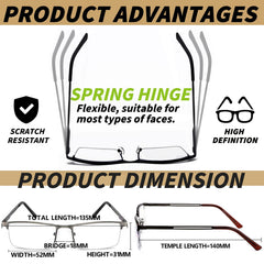 JJWELL spring hinge temples detail demonstrates flexible fit and long-lasting comfort.
