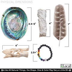 JL Local Abalone Smudging Feather for graceful wafting during cleansing