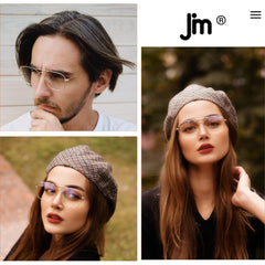 JM 2-pack aviator glasses with gunmetal frame, anti-glare for computer work.