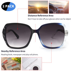 Close-up of JM bifocal sunglasses showing spring hinges for comfortable all‑day wear.