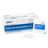 Gasa esterilizada JMU 8 capas, tamaño 2x2, alta absorción para primeros auxilios.