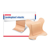 Jobst Leukoplast elastic bandage 4-wing 3-by-3-inch stays secure on joints and fingers.