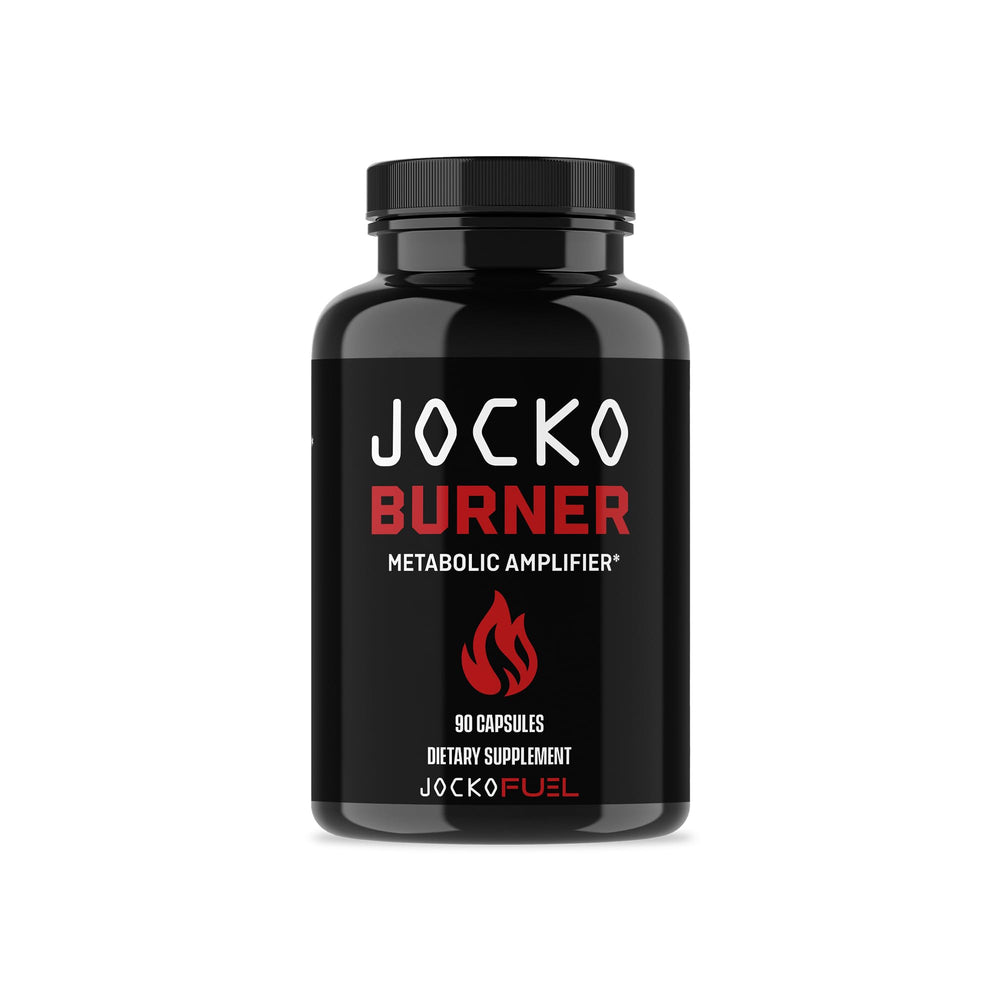 Jocko Fuel Burner front label showing healthy weight support formula for daily routine