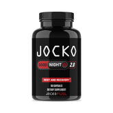 Jocko Fuel Good Night sleep aid bottle promotes a calm pre-sleep routine.