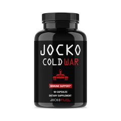 Jocko Fuel Immune Support elderberry bottle boosts daily resilience with natural nutrients.