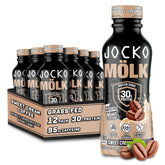 Jocko Fuel Mölk bottle front showing 30 g grass-fed protein per serving for sustained energy