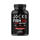 Jocko Fuel Omega-3 bottle front view highlighting burpless formula and wild-caught oil.