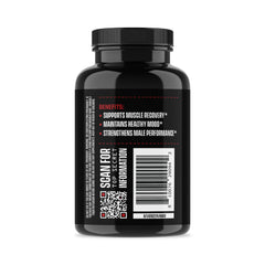 Close-up of the Jocko Fuel Test Booster label highlighting natural ingredients
