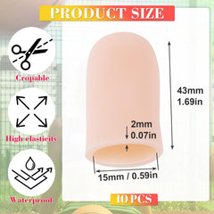 Close-up shows soft gel material delivering long-lasting comfort on fingers.