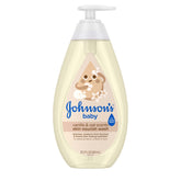 Johnson's Skin Nourish Baby Wash con vainilla y avena, bote vertido para una limpieza suave del bebé