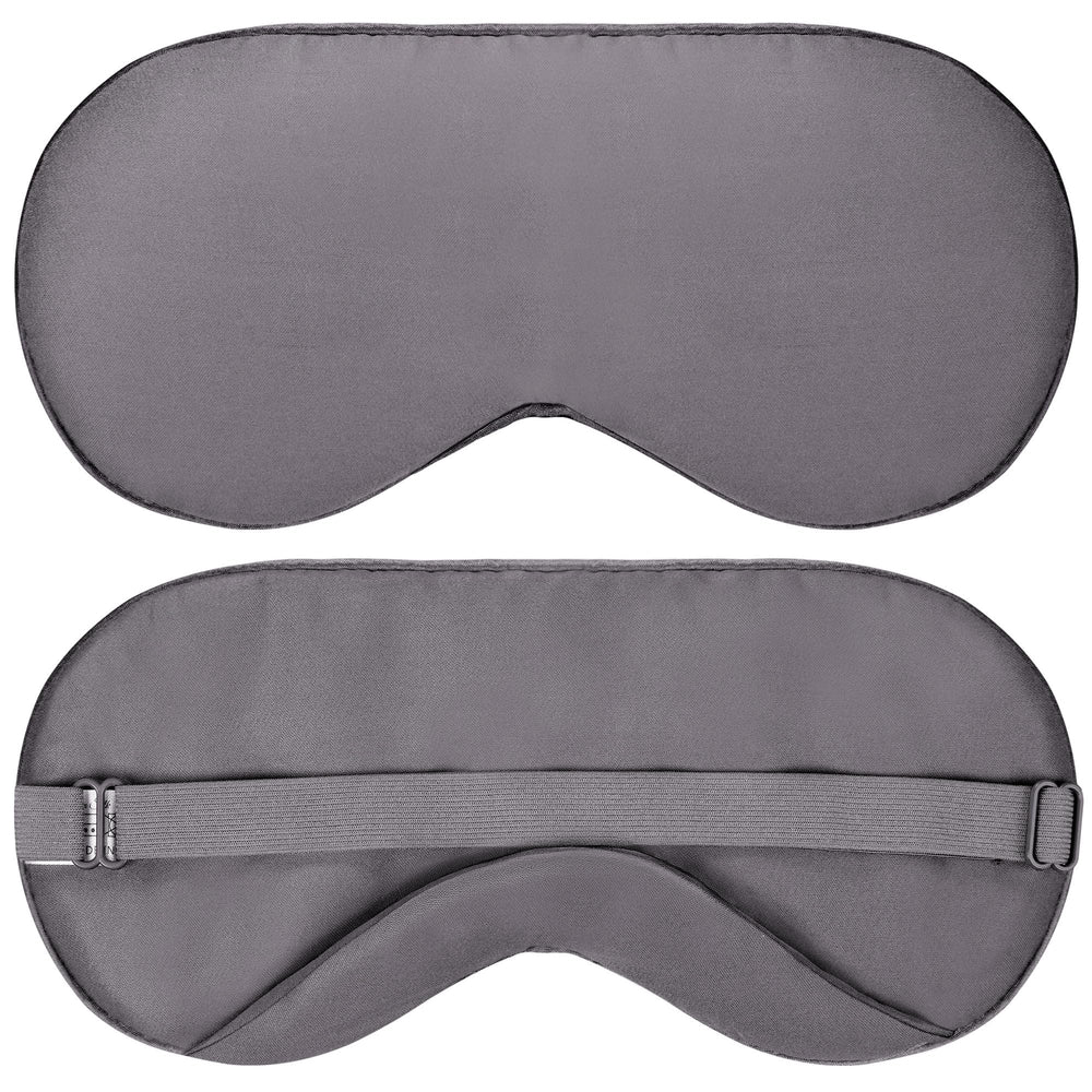 JOMO bamboo viscose eye mask in dark gray showing soft surface for comfortable sleep